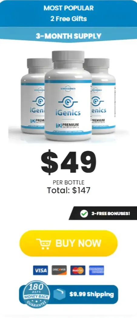 iGenics price 3 bottle
